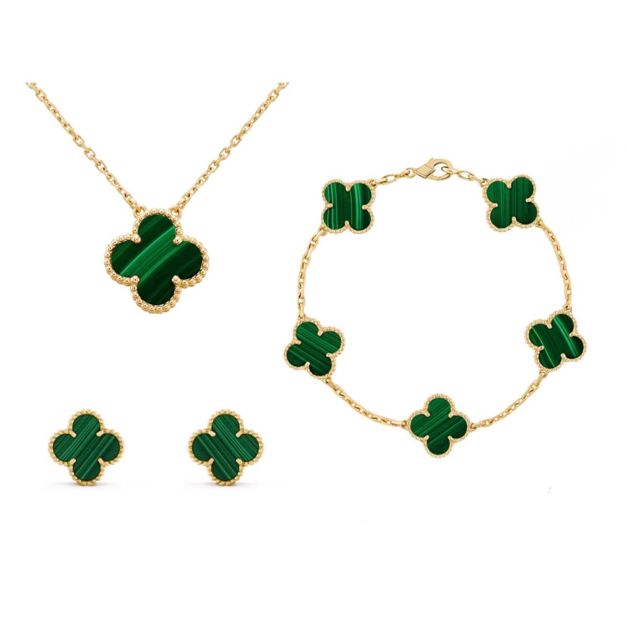 Conjunto de Joias – Elegância Dourada em Aço Inoxidável