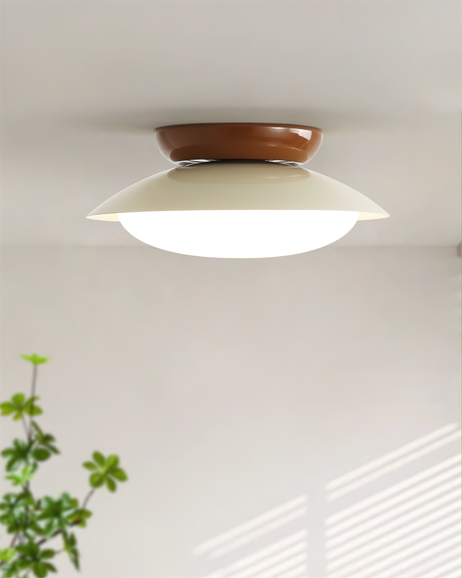 Candeeiro de teto redondo LED - Brilho natural e elegância discreta