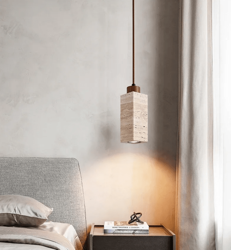 Lampe Suspendue En Pierre Naturelle – Élégance Et Authenticité