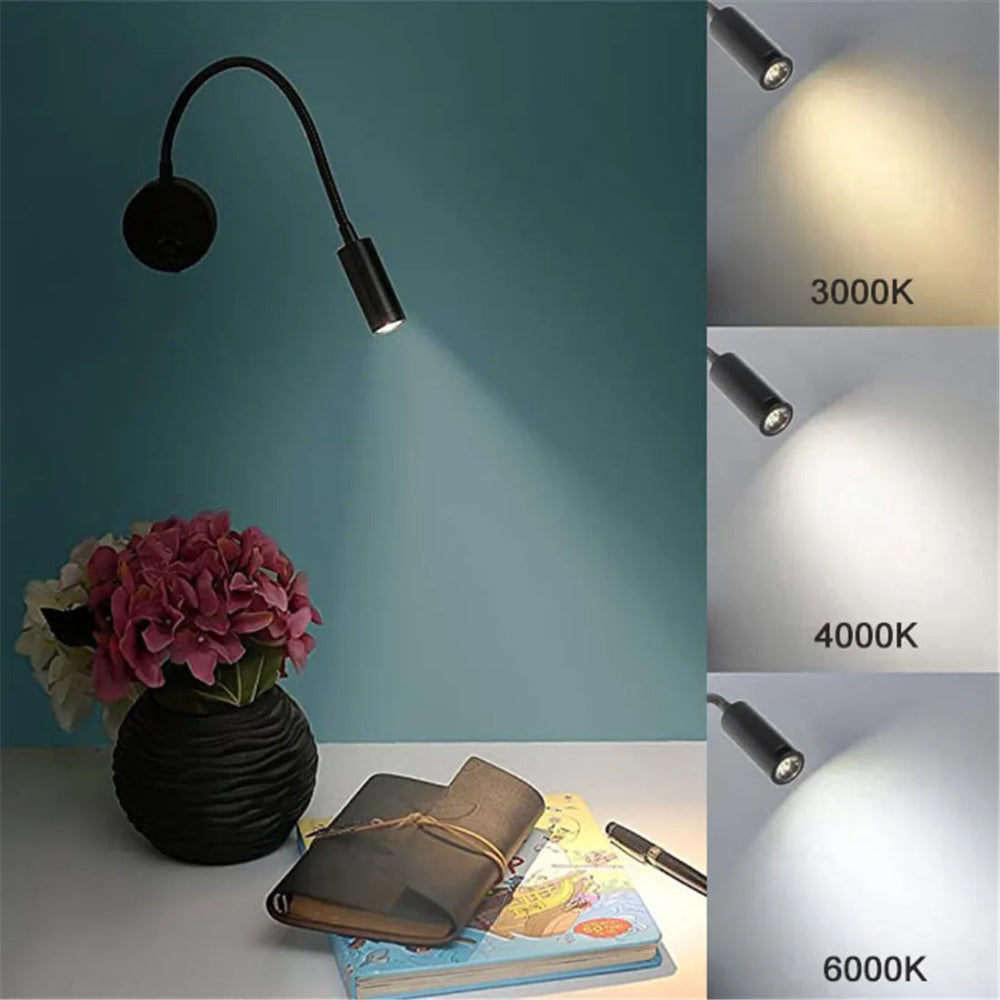 Lampada da parete flessibile a LED - Mobilità, eleganza e luce mirata