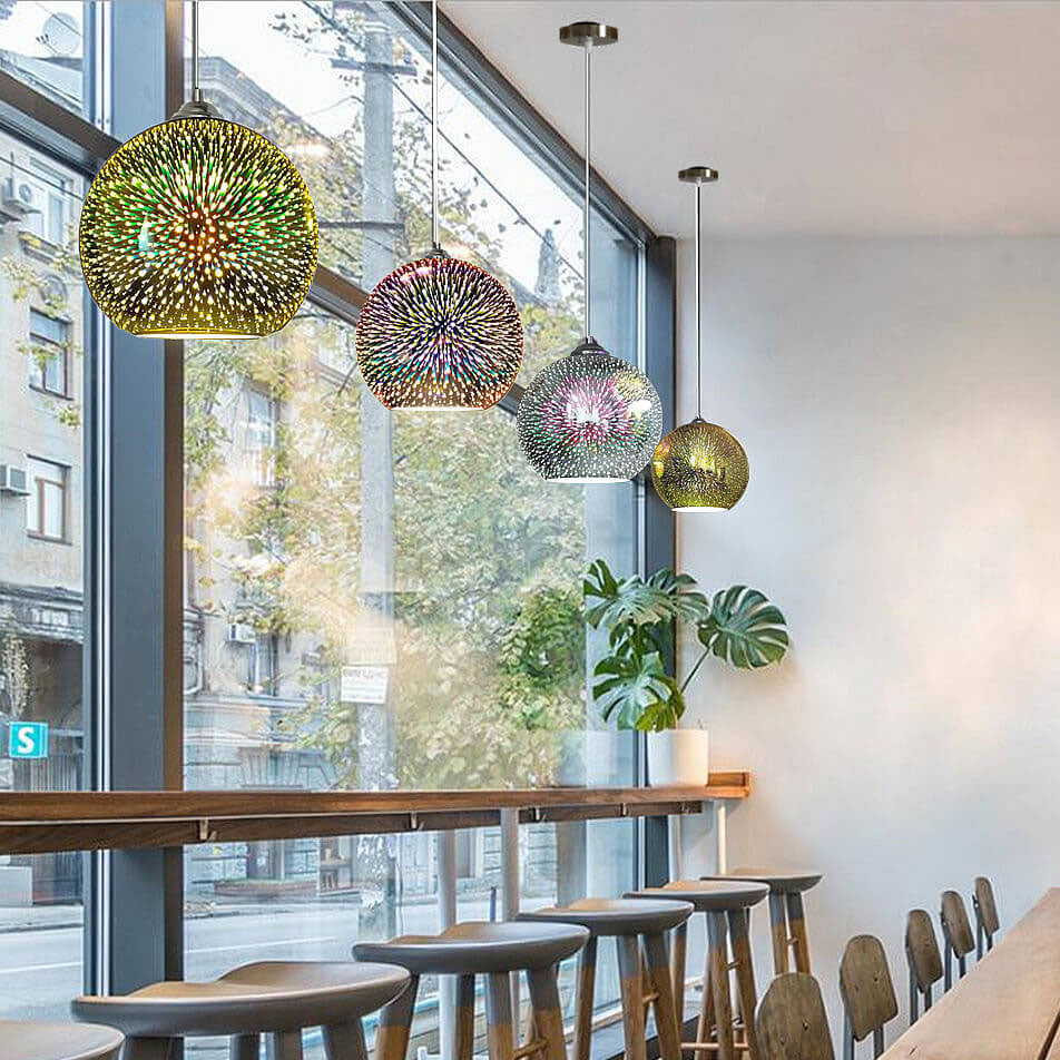 Moderní závěs s efektem ohňostroje – vizuální lesk a trendový design