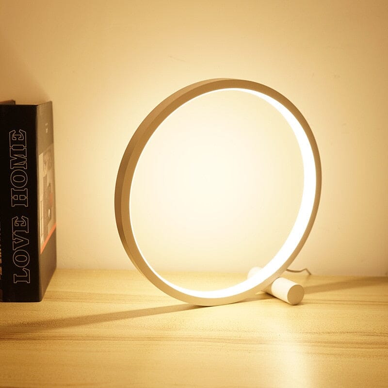 Lampada da Tavolo Circolare con Sensore Tattile – Modernità e Comfort