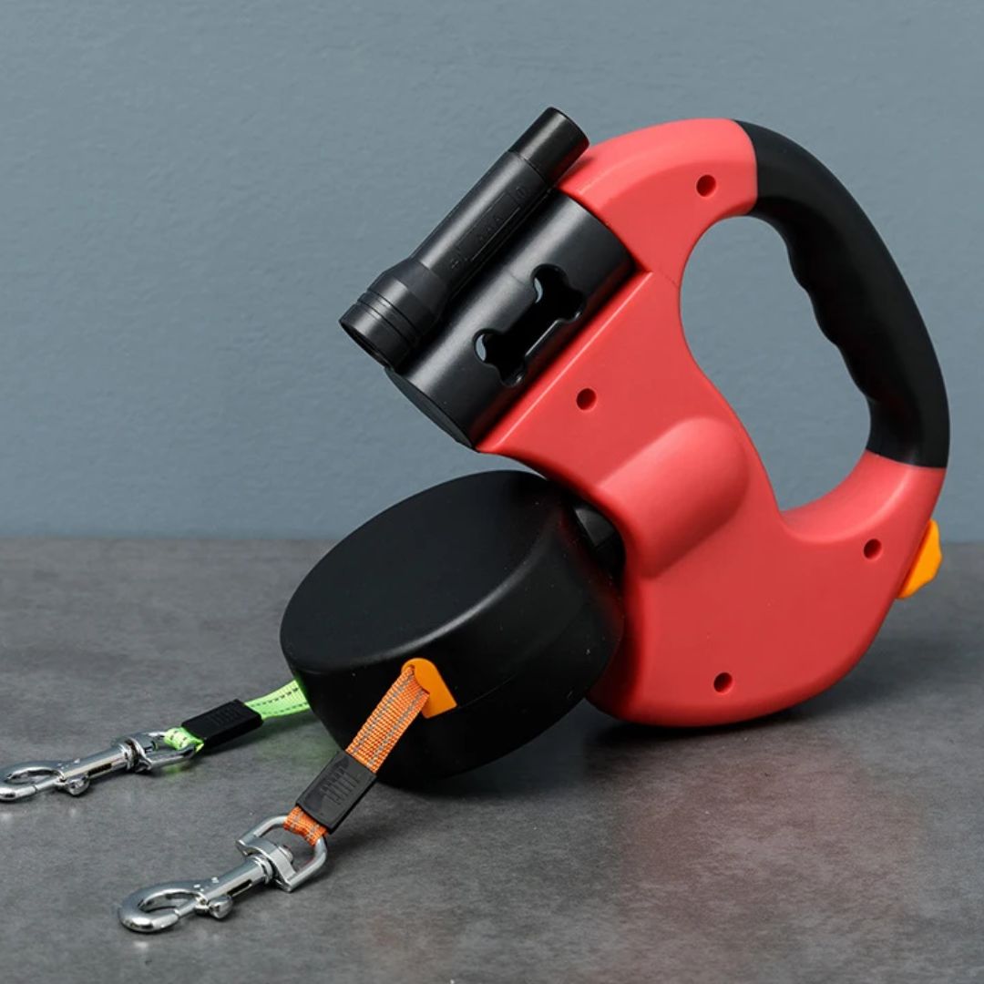 Lad Dobbeltræk til Hunde – Med LED-lampe og Posedispenser