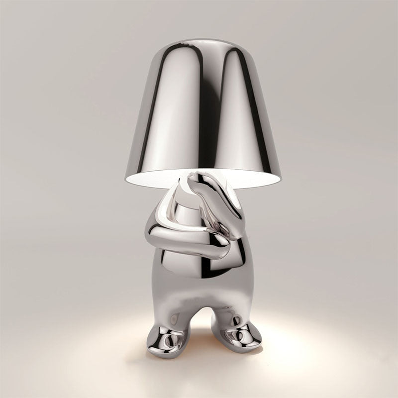 Moderne Bordlampe – Minimalistisk Eleganse og Mykt Lys