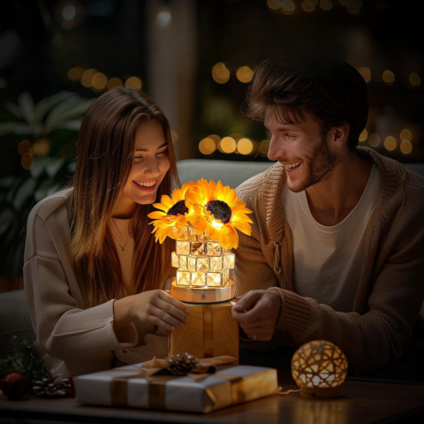 Solsikke Bordlampe – Varmt og Dekorativt Lys
