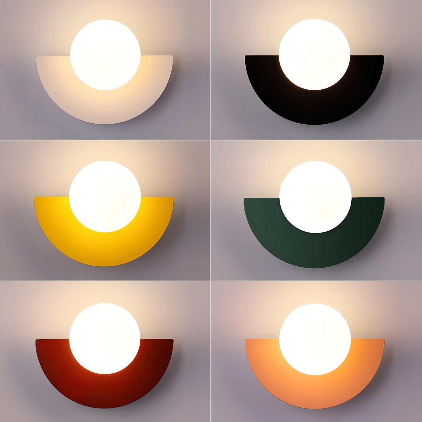 Nowoczesna Lampa Ścienna – Kształt Półokrągły I Łagodne Oświetlenie