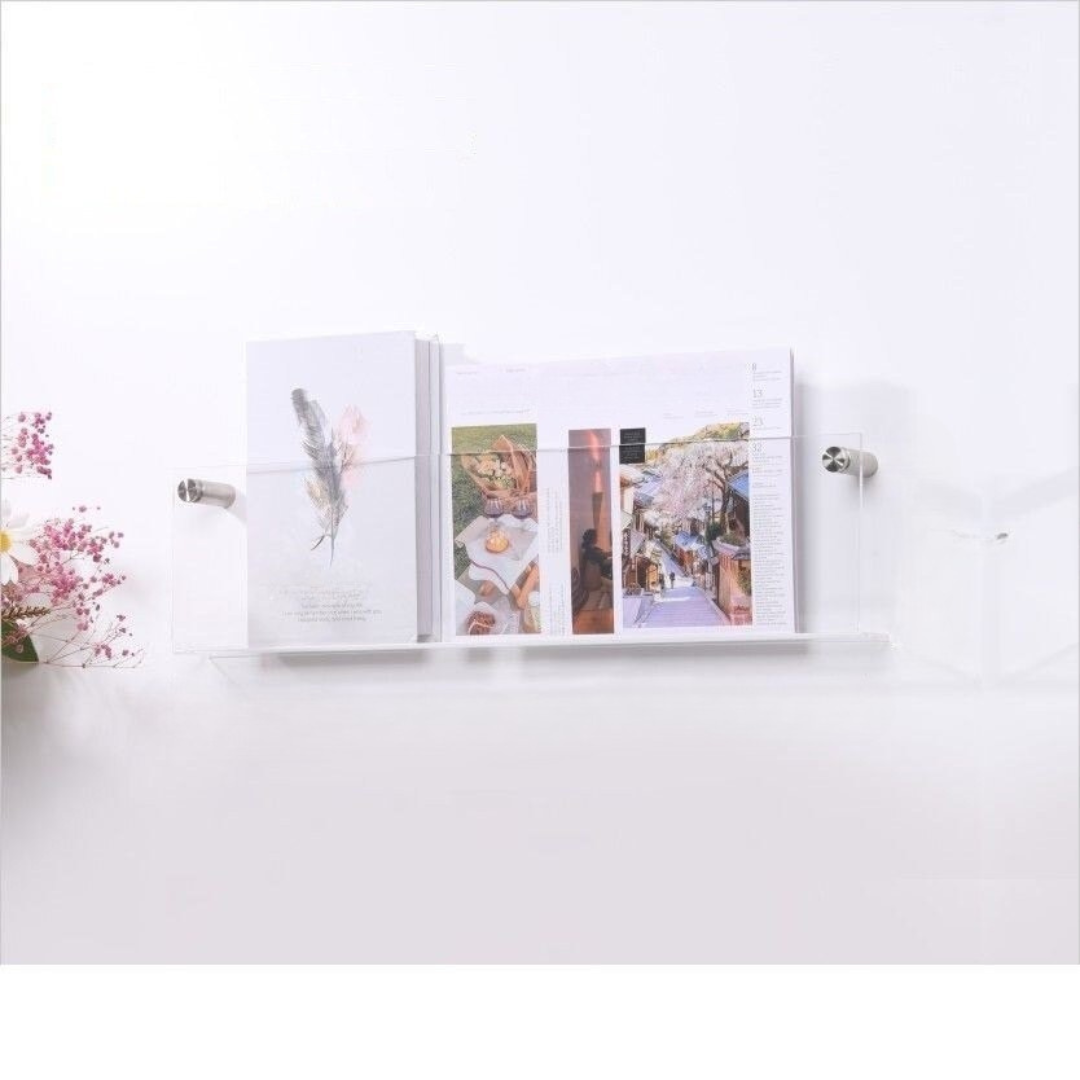 Wandrek Tijdschrift Houder Transparant – Chic En Modern Ontwerp