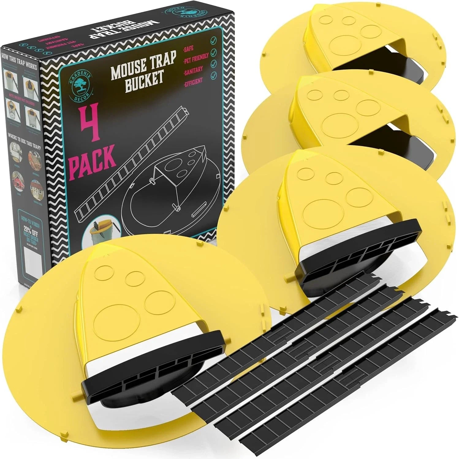 Bucket Lid Mouse Trap - Automatic & Contactless System