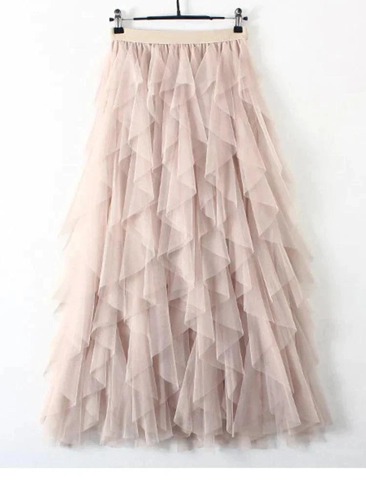 Emilia | Spódnica Midi - Elegancki i Wytworny Tiul 