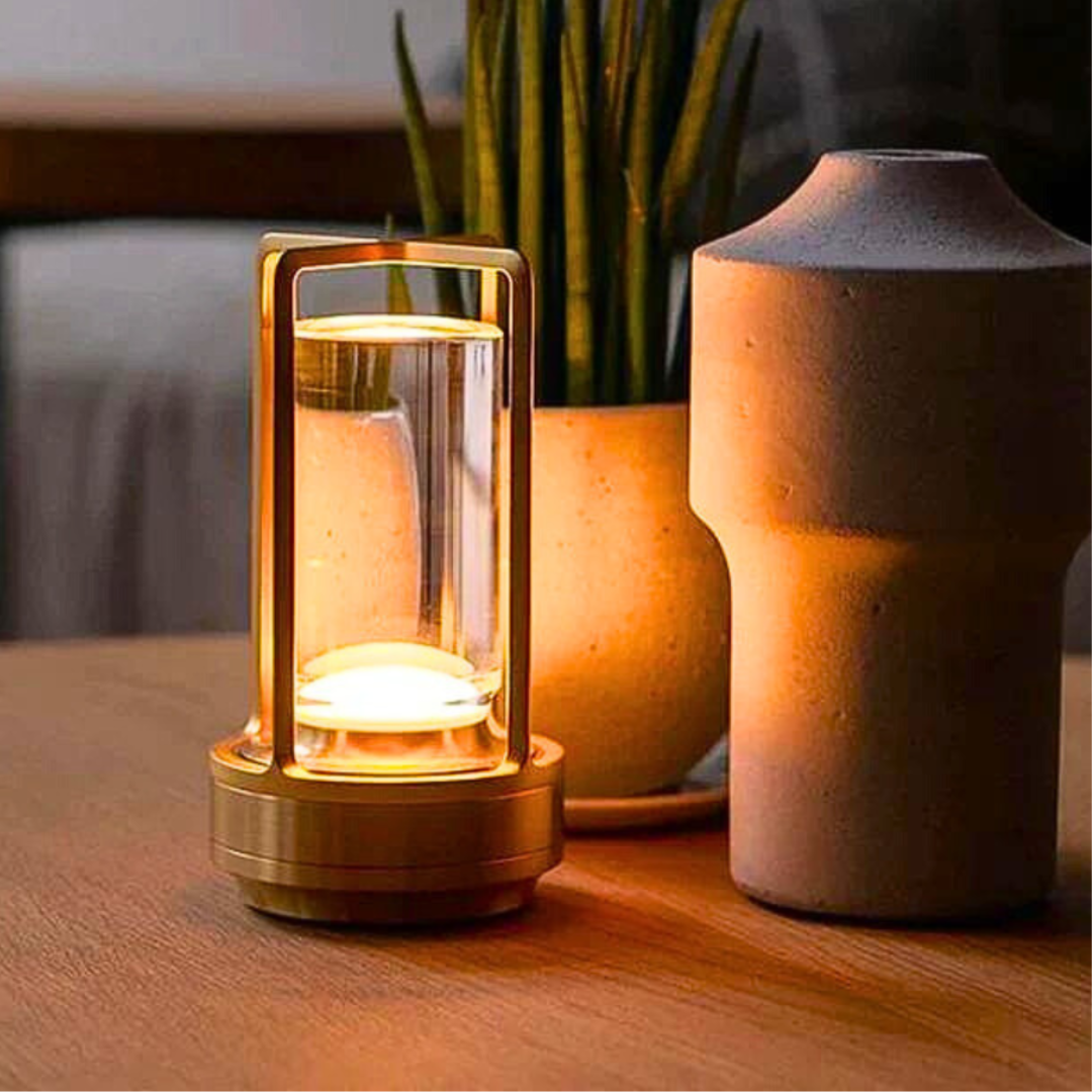 Oppladbar Bordlampe – Dempet Lys Og Tidøst Stil 