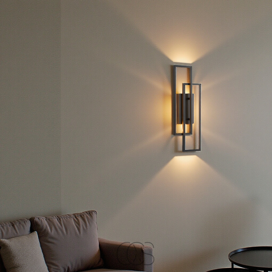Aplique de Parede Retangular Geométrico – Elegância e Modernidade 