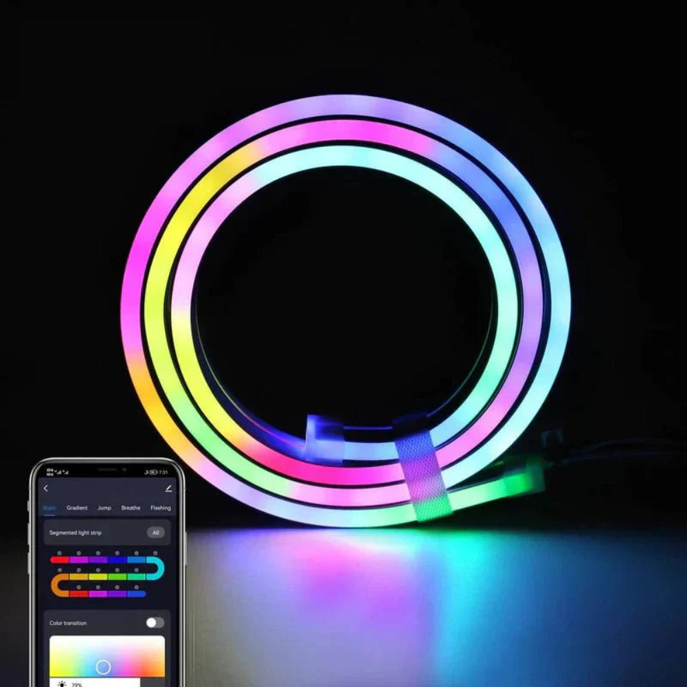 نيون مرن LED - تحكم سهل عبر تطبيق الهاتف المحمول 