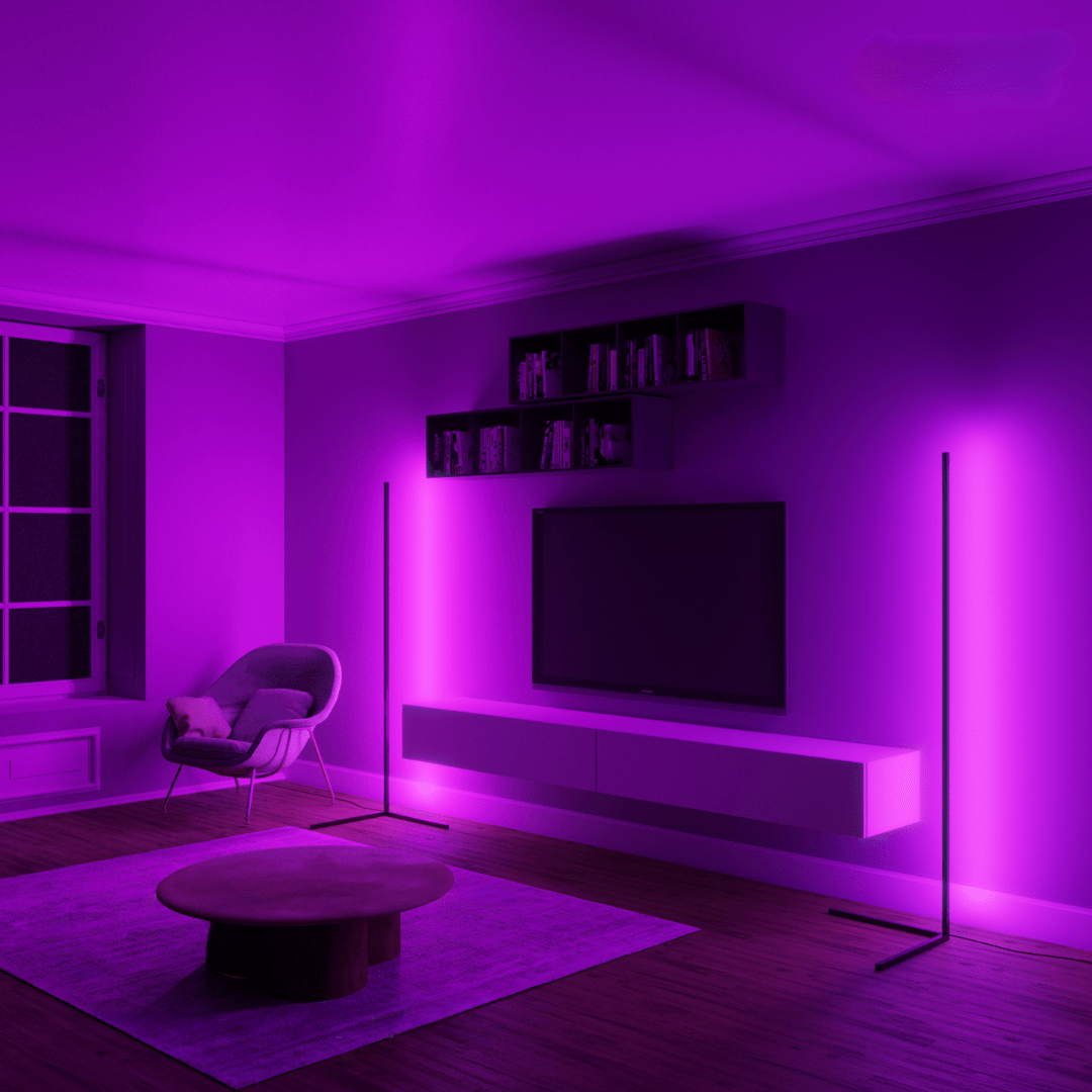 Lámpara de ambiente esquinera - Éclat Multicolore & Atmosphère Moderne