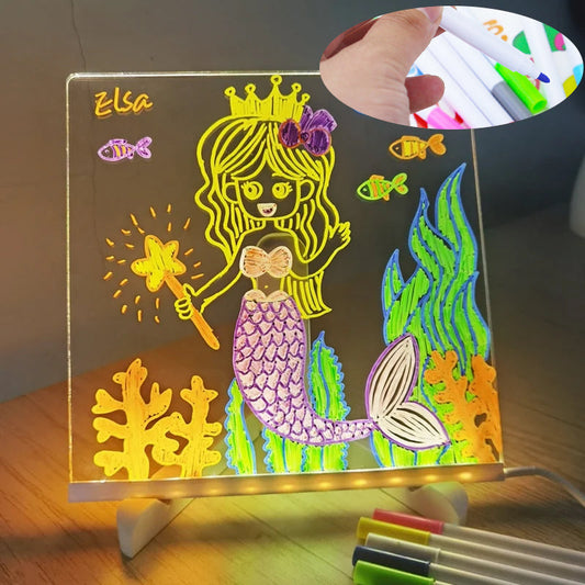 Tablero Luminoso Borrable – Dibuja, Ilumina y Repite Sin Fin 