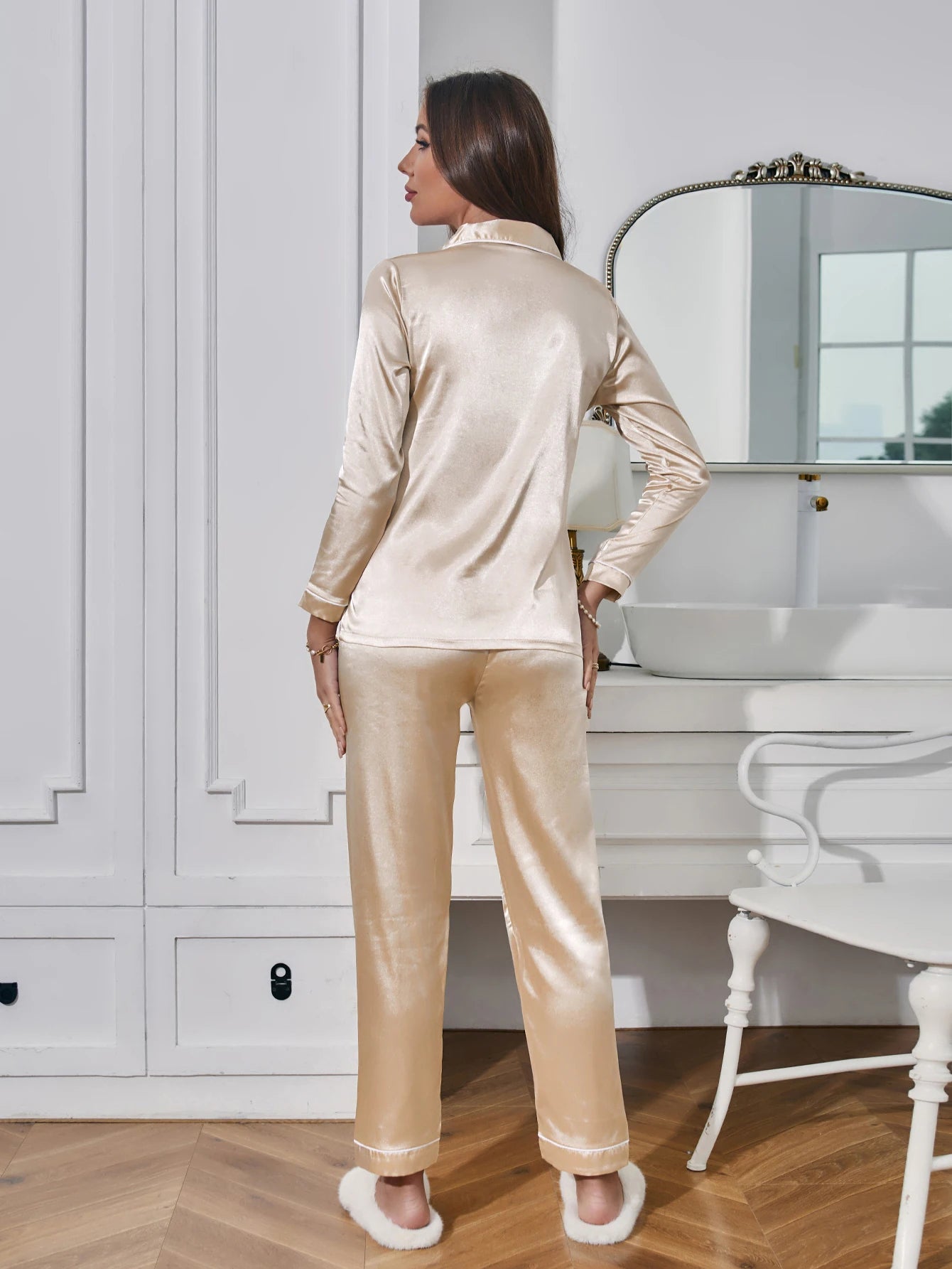 Sandra | Pyjama Brillant – Élégance Nocturne Et Toucher Délicat