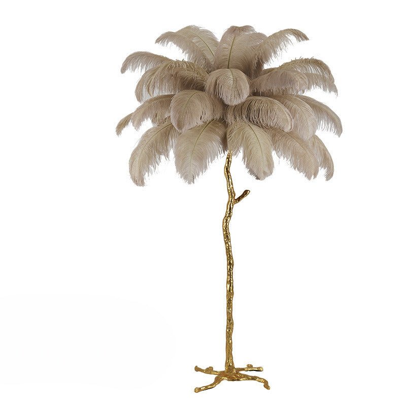 Luxurious Sun Lamp – Elegant Feather Shade 