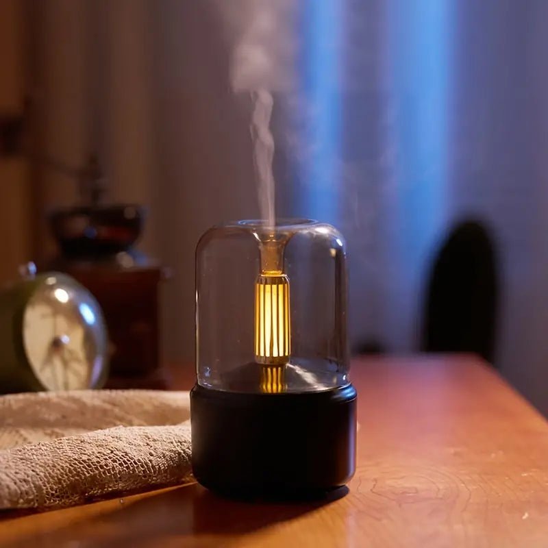 Lâmpada Difusora de Aromas — Ambiente de Chama Acalmante 