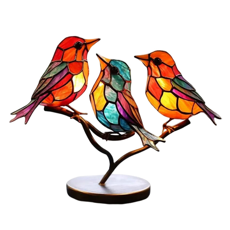 Ornement Décoratif – Oiseaux Posés Sur Une Branche