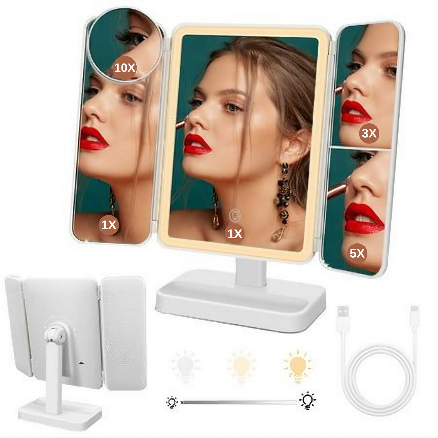 Specchio Intelligente — Illuminazione LED e Display Moderno 