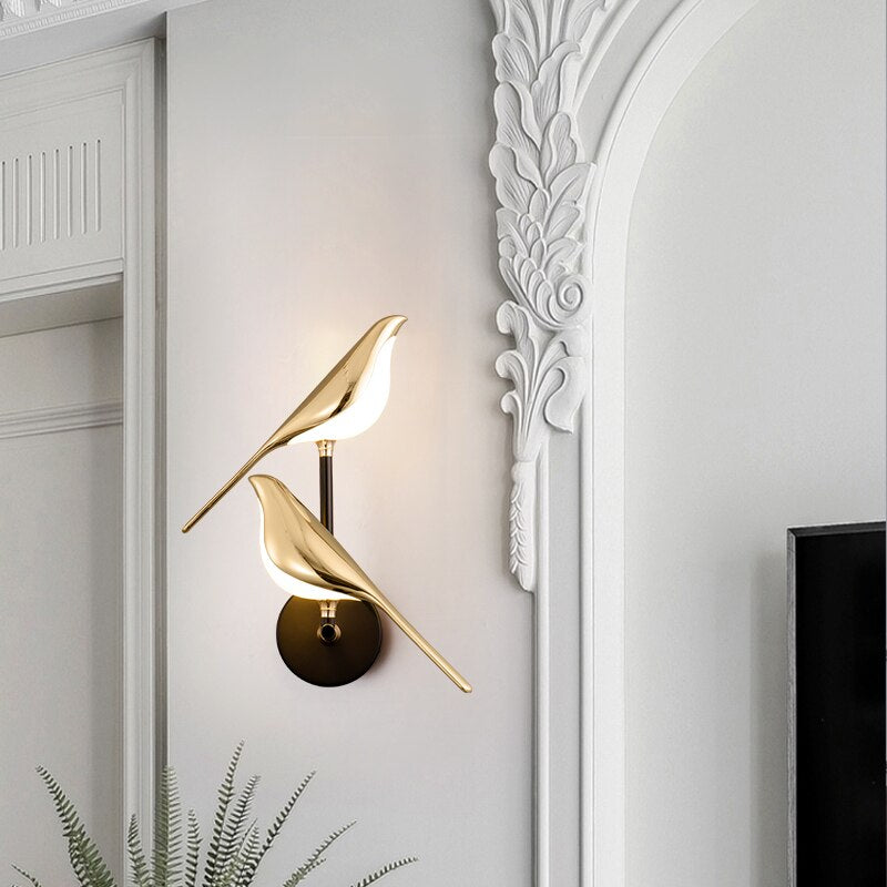 Aplique de Pared Pájaro – Decoración Lumínica y Delicada 