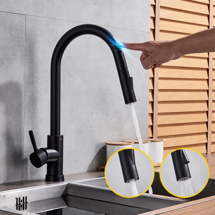 Smart Kitchen Faucet – Touch Sensor and Flexible Spray 