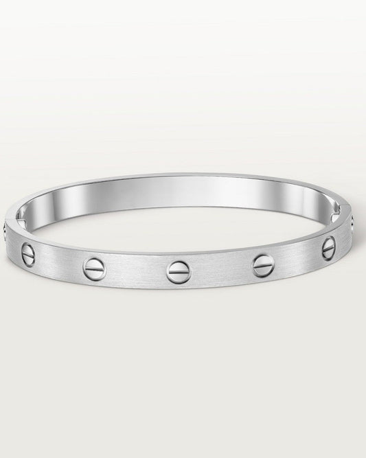 Bracciale Rigido – Finitura Argento e Stile Raffinato 