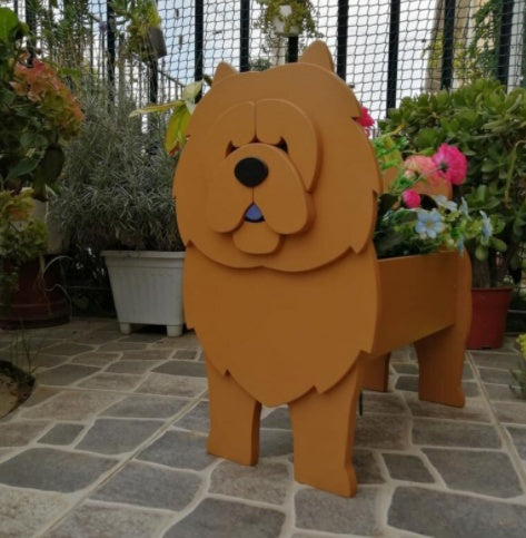 犬の形をしたオリジナルプランター 