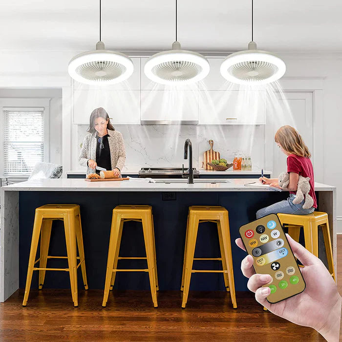 Ventilatore da soffitto multifunzionale – Circolazione dell'aria e illuminazione integrata 