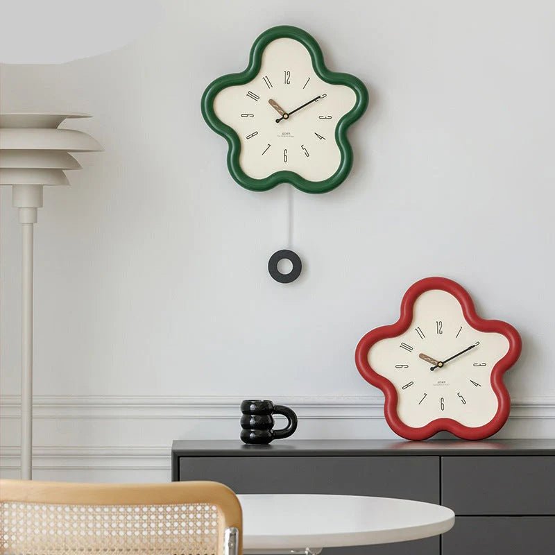 Väggklocka Blomur 3D – Dekorativ Elegans Och Modern Stil 