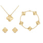 Conjunto De Joyas   – Élegancia Dorada En Acero Inoxidable 