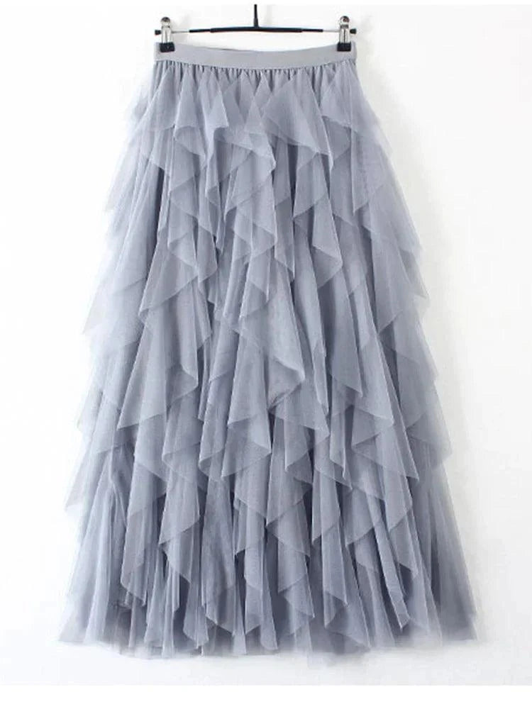 Emilia | Spódnica Midi - Elegancki i Wytworny Tiul 