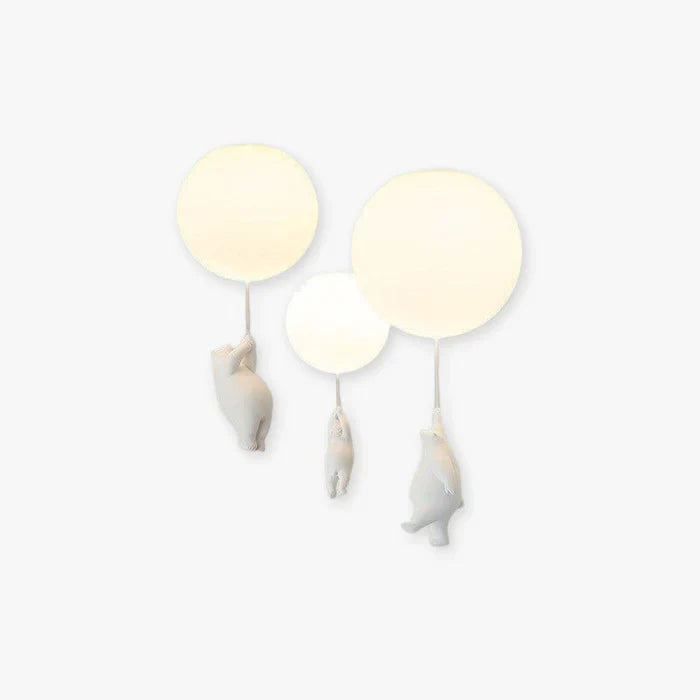 Kinderplafondlamp — Hangende Beren Aan Verlichte Ballonnen 
