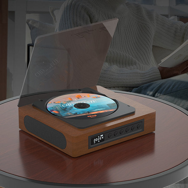 Bluetooth Retro CD-spelare med Type-C-port - överlägsen anslutningsmöjligheter och ljudkvalitet