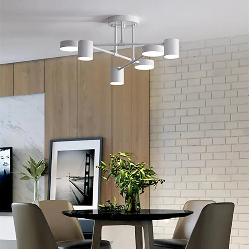 Plafonier modern cu 6 capete LED orientabile – iluminat versatil și design elegant 